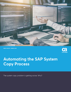 Automating the SAP System Copy Process