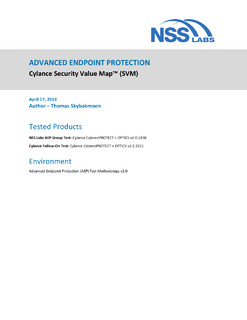ADVANCED ENDPOINT PROTECTION: Cylance Security Value Map™ (SVM)