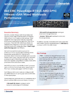 Dell EMC PowerEdge R7415 AMD EPYC VMware vSAN Mixed Workloads Performance