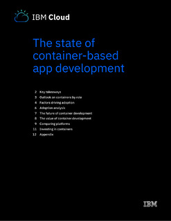 The state of container-based app development