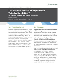 The Forrester Wave™: Enterprise Data Virtualization, Q4 2017