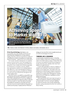 Achieving Speed to Market with RFID