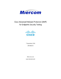 Miercom: Cisco Advanced Malware Protection for Endpoints Security Testing