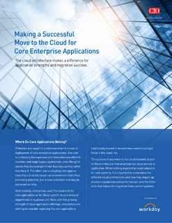Making a Successful Move to the Cloud for Core Enterprise Applications
