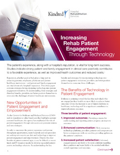 Increasing Rehab Patient Engagement Through Technology