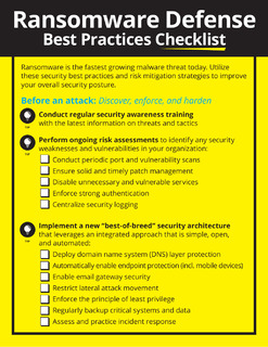 Ransomware Defense Best Practices Checklist