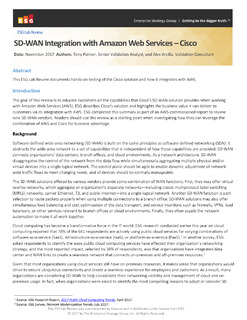 SD-WAN Integration with Amazon Web Services