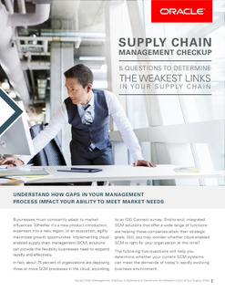 Supply Chain Management Checkup