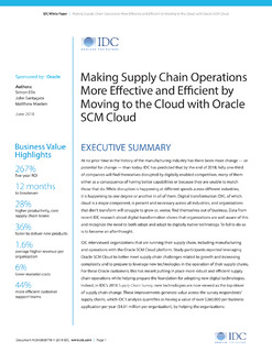 IDC Report: Making Supply Chain Operations More Efficient