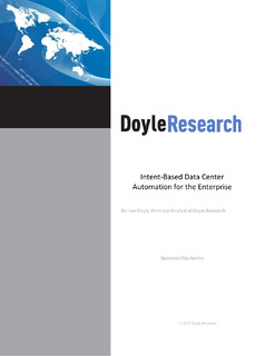Doyle Research: Intent-Based Data Center Automation for the Enterprise
