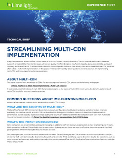 Technical Brief: Streamlining Multi-CDN Implementation