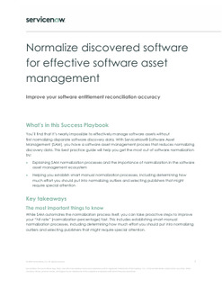 Normalize discovered software to effective software asset management
