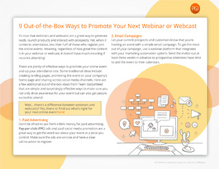 9 Out-of-the-Box Ways to Promote Your Next Webinar or Webcast