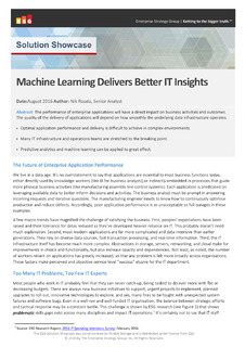Machine Learning Delivers BetterIT Insights