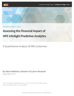 Assessing the Financial Impact of HPE InfoSight Predictive Analytics