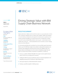 IDC Paper: Driving strategic value with SCBN