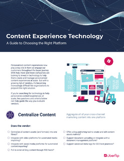 Content Experience Technology Checklist