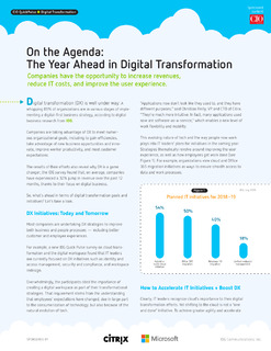 On the Agenda: The Year Ahead in Digital Transformation