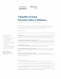 7 Benefits of Using Presenter Video in Webinars