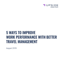 5 Ways to Improve Work Performance with Better Travel Management