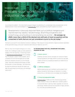 Prepare your workforce for the fourth industrial revolution