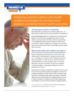 Adopting a Patient-Centric Care Model for Audiologists