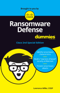 NEW for 2020: Ransomware Defense For Dummies – 2nd Edition