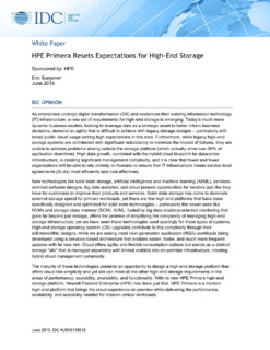 IDC: HPE Primera Resets Expectations for High End Storage