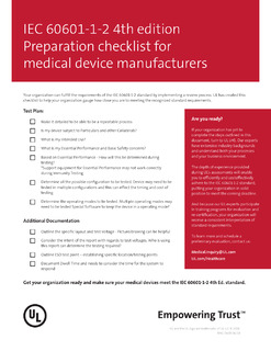 IEC 60601-1-2 4th Edition Preparation Checklist for Medical Device Manufacturers