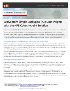 Evolve from Simple Backup to True Data Insights with the HPE-Cohesity Joint Solution
