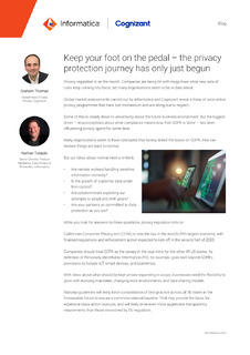 Keep your foot on the pedal – the privacy protection journey has only just begun