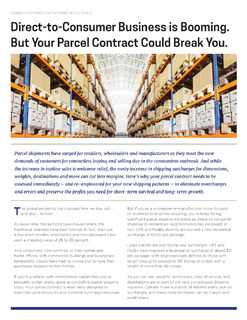 Direct-to-Consumer Business is Booming. But Your Parcel Contract Could Break You.