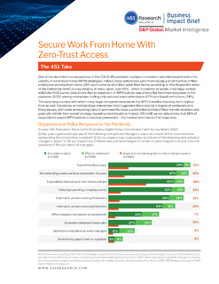 Secure Work From Home with Zero Trust Access: 451 Research Business Impact Brief