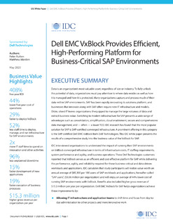 Dell EMC VxBlock Provides Efficient, High-Performing Platform for Business-Critical SAP Environments