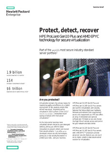 Protect, detect, recover: HPE ProLiant Gen10 Plus and AMD EPYC technology for secure virtualization