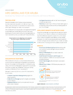 Data Brief: Greenlake for Aruba