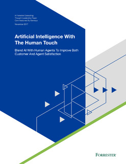 Forrester Report: Artificial Intelligence with the Human Touch