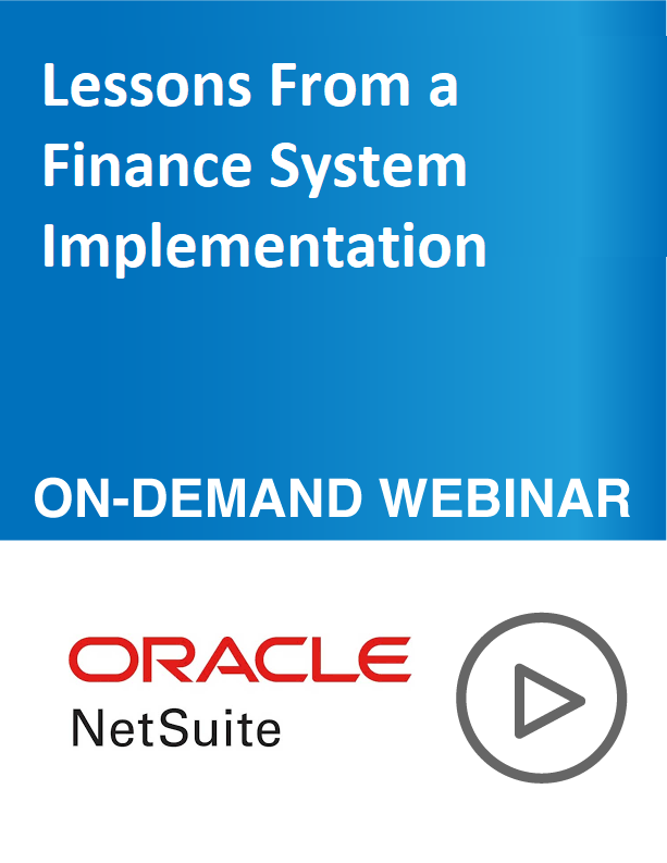 Lessons From a Finance System Implementation