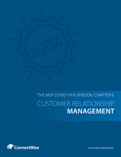 The MSP COVID-19 Playbook: Chapter 6 – Customer Relationship Management
