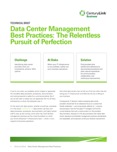 Data Center Management Best Practices Brief