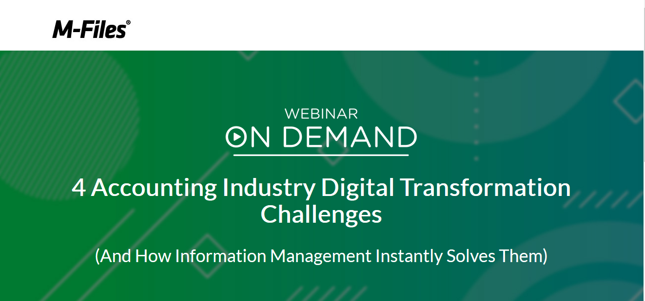 Webinar – 4 Accounting Industry Digital Transformation Challenges