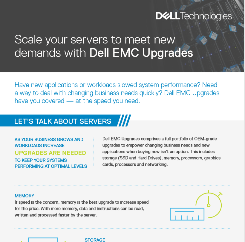 Scale your servers to meet new demands with Dell EMC Upgrades