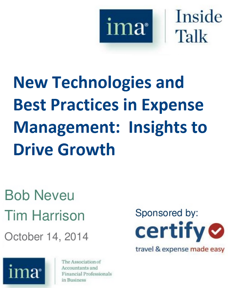 New Technologies and Best Practices in Expense Management: Insights to Drive Growth