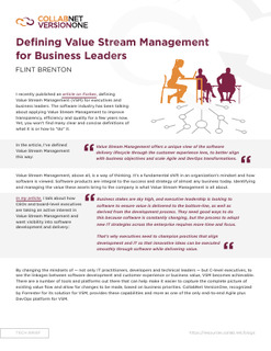 Defining Value Stream Management for Business Leaders