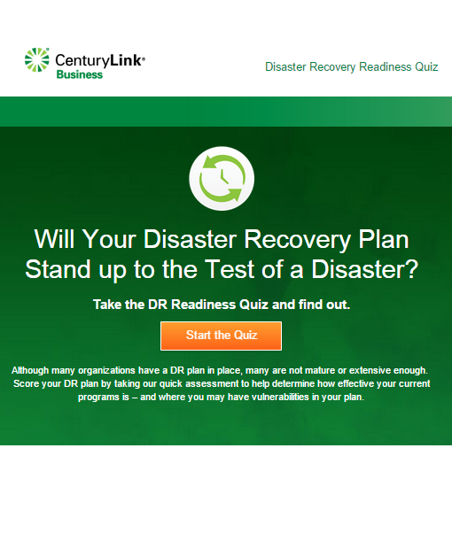 Tool: How Mature is your Disaster Recovery Plan?