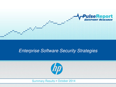 Enterprise Software Security Strategies Pulse Report (SSA)