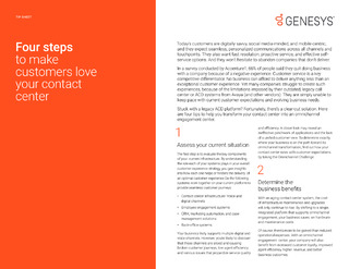 Four Steps to Make Customers Love Your Contact Center