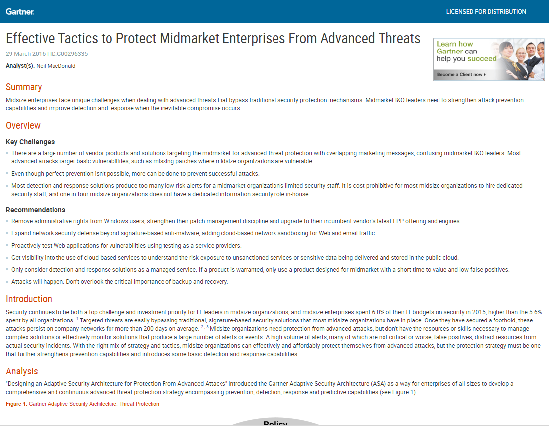 Effective Tactics to Protect Midmarket Enterprises From Advanced Threats