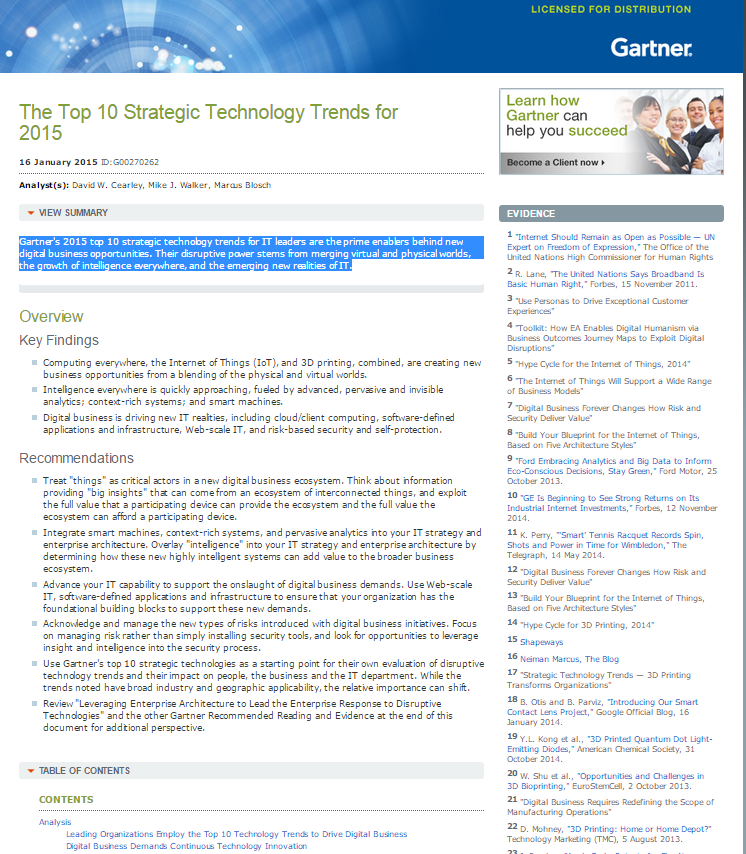 The Top 10 Strategic Technology Trends for 2015