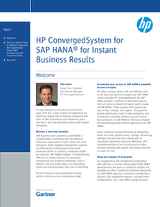 HP ConvergedSystem for SAP HANA for Instant Business Results